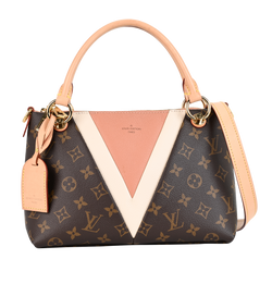 V Tote BB, Canvas/Leather, Mono/Pink/Cream, CA0260, LT/S/DB/B, 3*